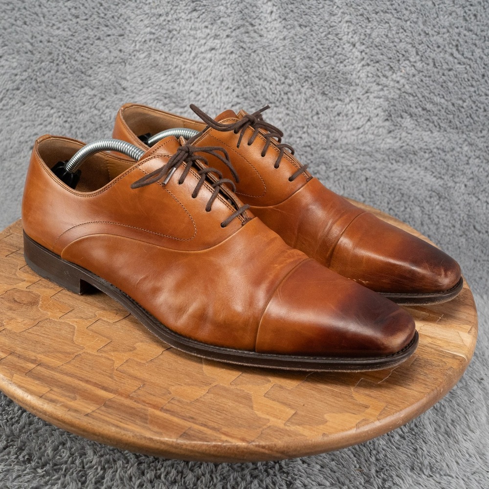 Magnanni Saffron Cuero 15959 Cap Toe Leather Dress Oxford  Cigar Brown Sz 11.5 M